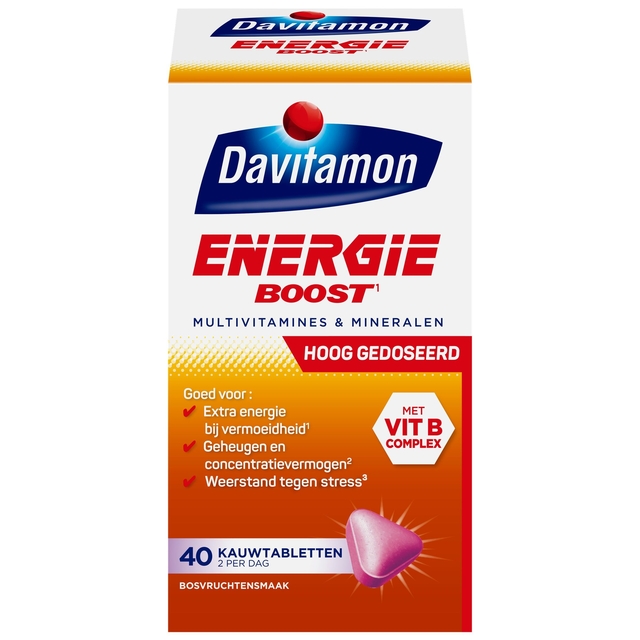 multivitamines, mineralen, energie, boost, kauwtablet