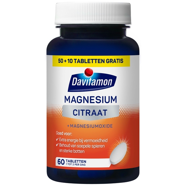 magnesium, magnesium supplement, tabletten, citraat, 60 tabletten