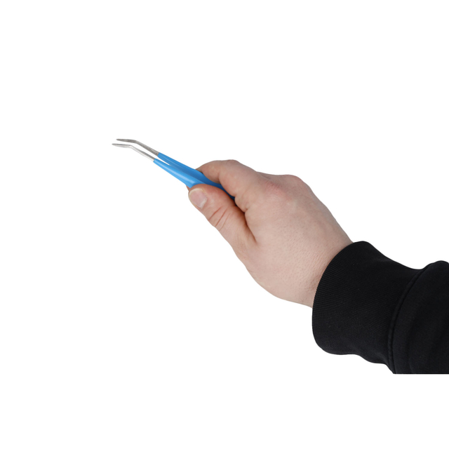 tang, uitstekend, dwarse pincet, twee-tandse punt, handheld tool