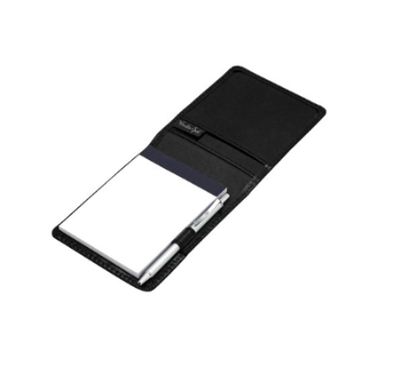 Schrijfboekje past in jaszak