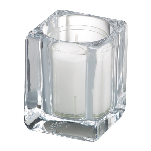 Bolsius Relight Kaarsen Houder Square Transparant 2 x 6st