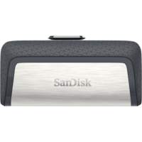 usb-drive, flash-drive, metalen bovenkant, grijze behuizing, SanDisk-achtig apparaat