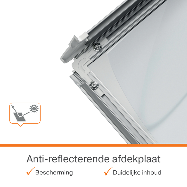 anti-reflective, afdekplaat, glazen paneel, montage, profiel