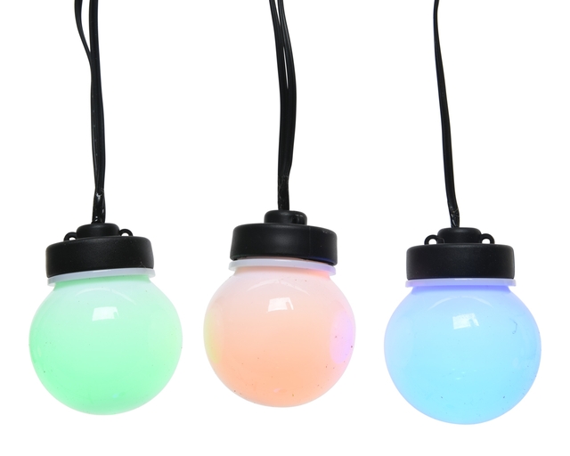 LED lights, string lights, globe lamps, colored bulbs, outdoor decor