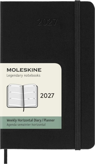 notebook, planner, 2027, elastic, black