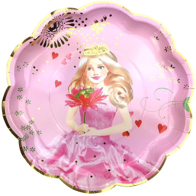 feestbord, ballon, princess, roze, tutu