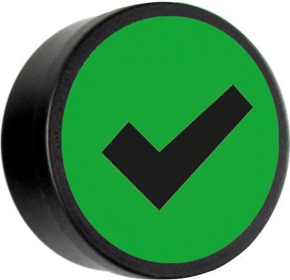 Check groen, set van 5 stuks - Ø 35mm