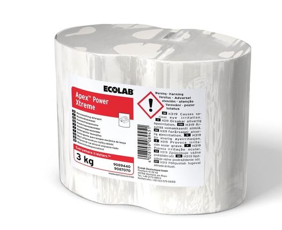 Ecolab Apex Power Xtreme Vaatwaspoeder doos 4x3kg