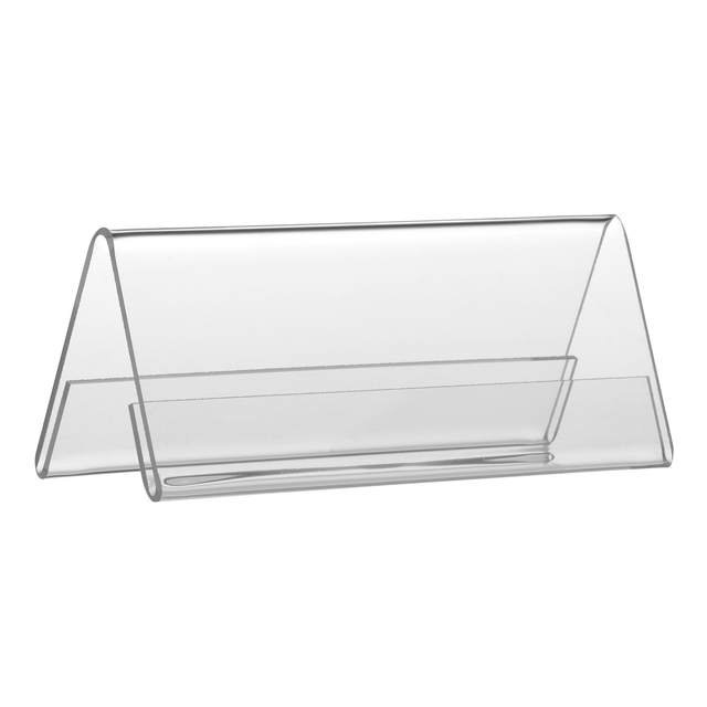 brochure holder, deskkapstok, acrylic display, helder kunststof, slim standaard
