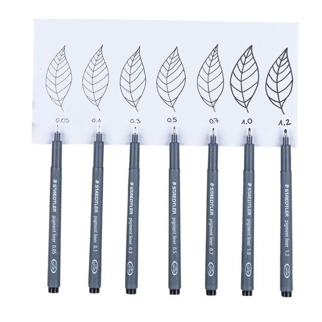 Fineliner Staedtler Pigment 308 zwart 0.3-2.0mm