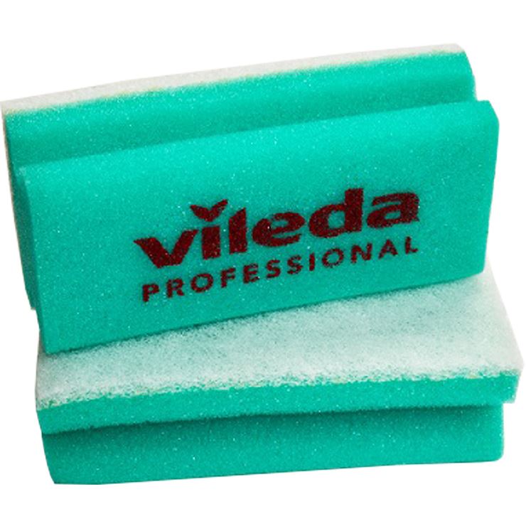 Vileda Glitzi Schuurspons 15x7cm Groen-Wit pak 10 stuks