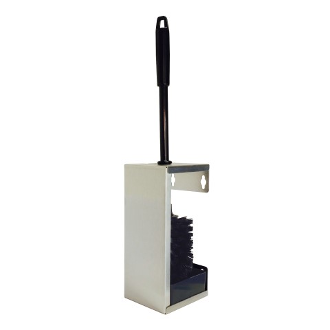 Sanfer Toiletborstelhouder RVS met zwarte borstel