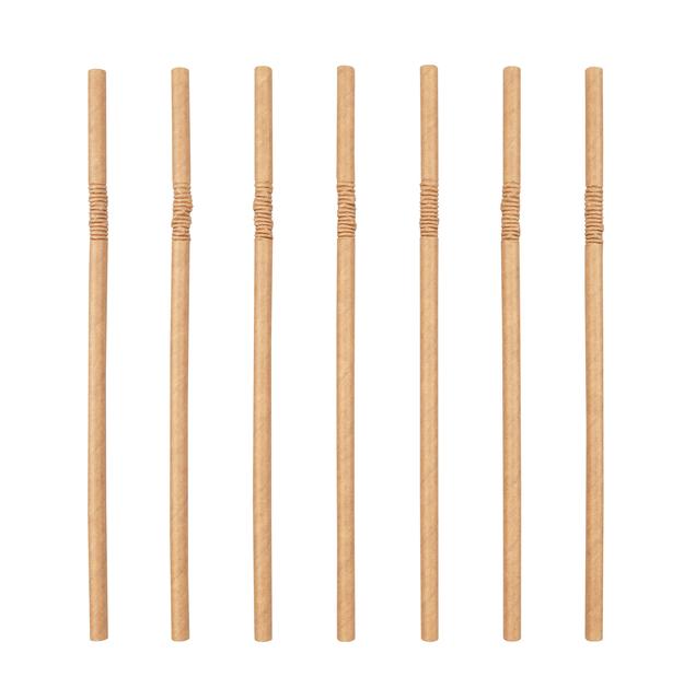 Drinkrietje IEZZY karton buigbaar Ø 6x240mm 100% fair 200 stuks bruin