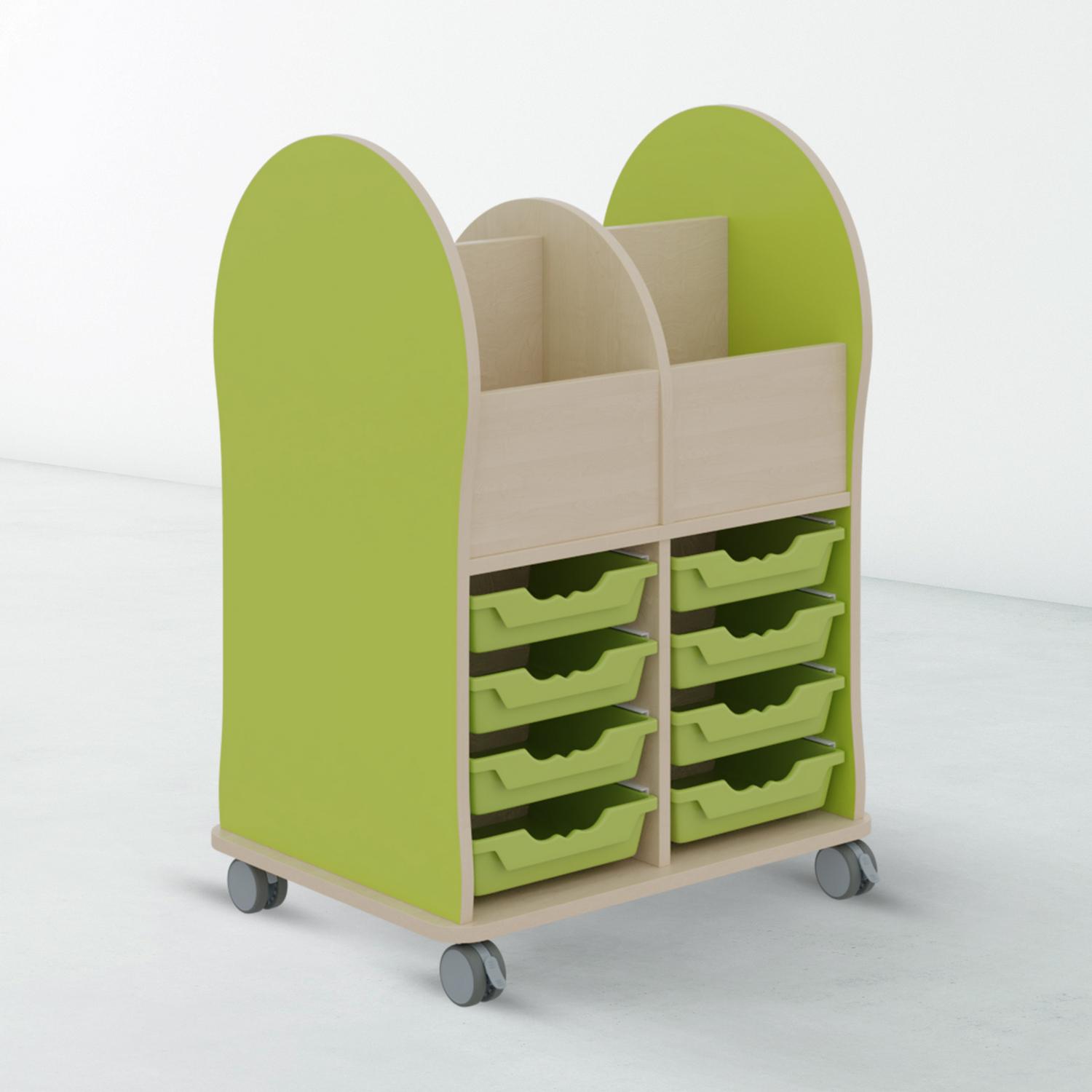 Bookworm Maxi, 4 vakken en 8 lades