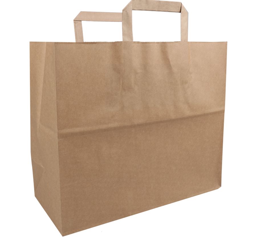 Draagtas Papier Bruin 32x17x27cm doos 250 st