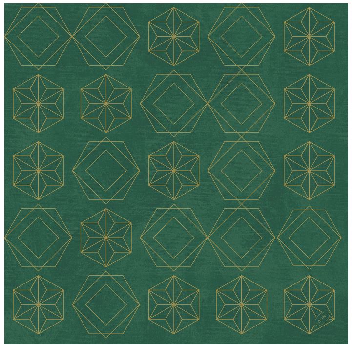 Duni Servet 40x40cm Dunisoft Star Groen doos 6x60 stuks