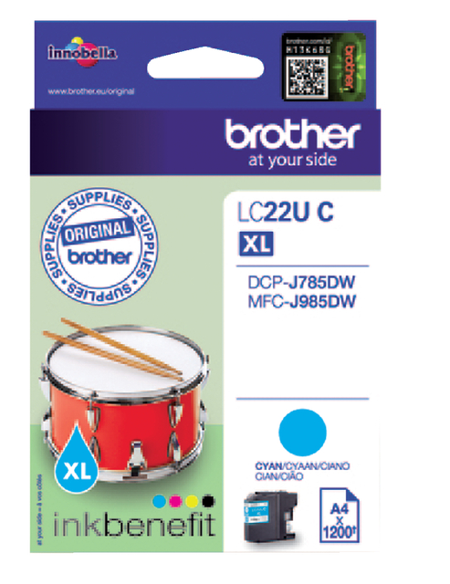 Inktcartridge Brother LC-22UC blauw