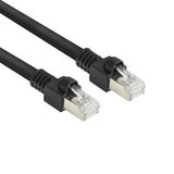 ACT Zwart 1,5 meter S/FTP CAT7 PUR flex patchkabel snagless met RJ45 connectoren (CAT6A compliant)