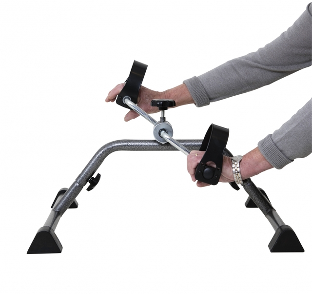 pedal exerciser, hand grips, portable treadmill accessory, resistance trainer, adjustable handles