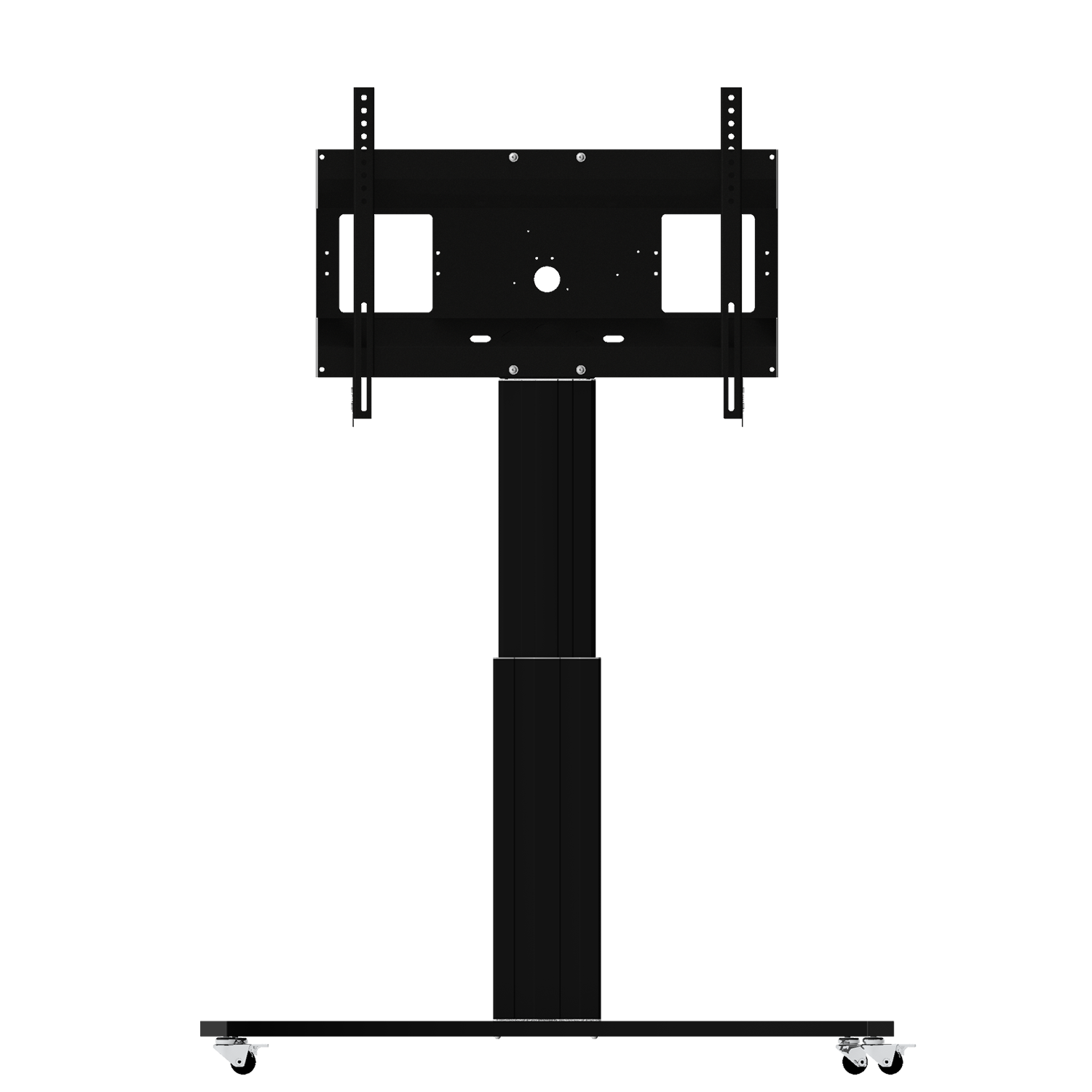 Elektrisch in hoogte verstelbaar rolstatief en verrijdbare houder voor displays met een slag van 50 cm