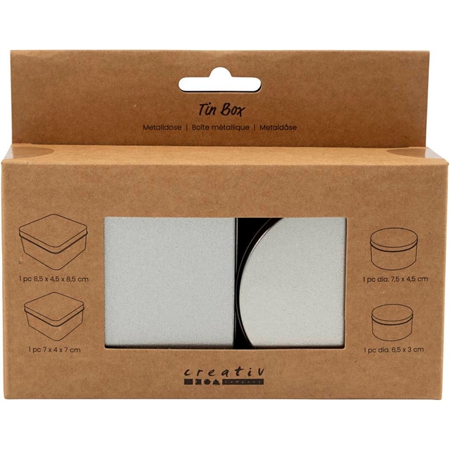 tin box, metal box, storage box, square lid, packaging set