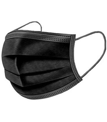 Hygiene Mondmasker 3 lgs Zwart doos 50stuks
