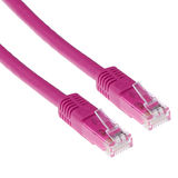 ACT Roze 15 meter U/UTP CAT6A patchkabels met RJ45 connectoren