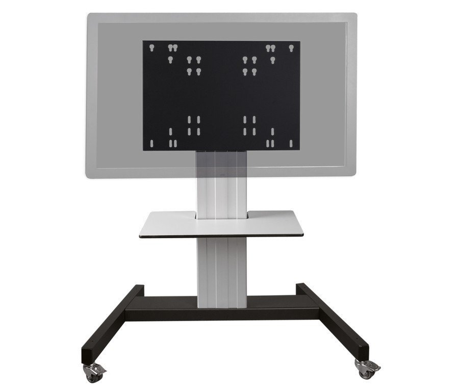 Verrijdbaar, elektrisch hoogte verstelbaar TV standaard 110-160 cm voor 42 tot 70 inch schermen, H-onderstel