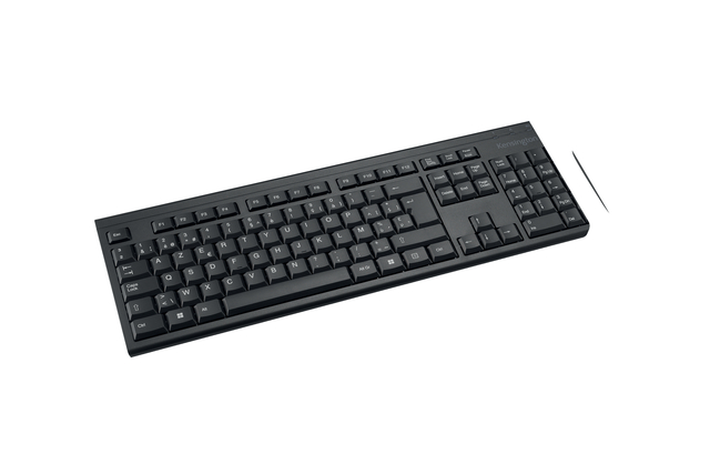 toetsenbord, zwart, bedraad, QWERTY-indeling