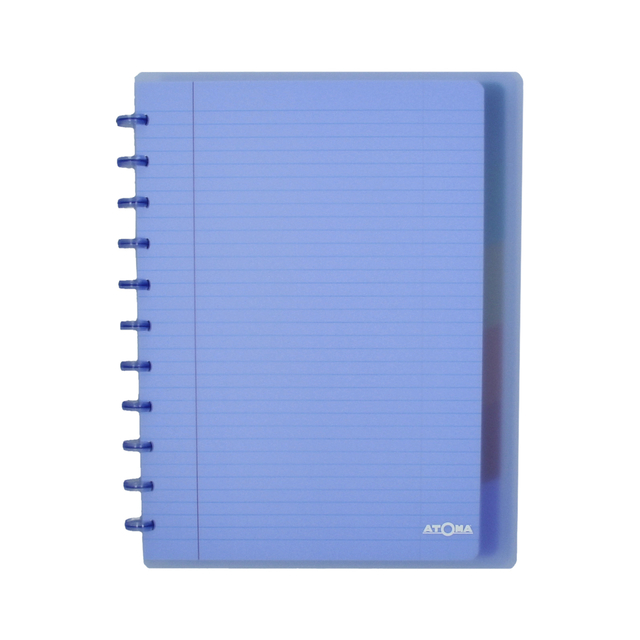 notebook, spiral-bound, blue, lined, A5