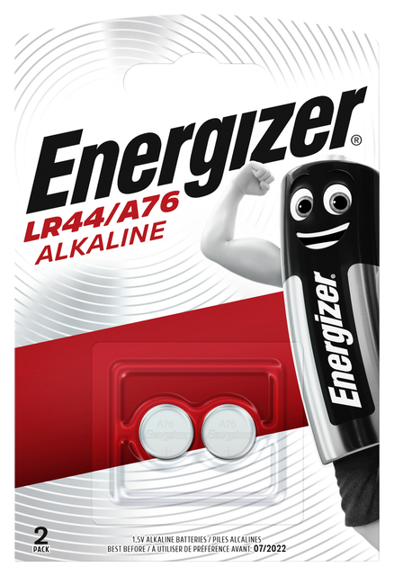 Batterij Energizer knoopcel 2xLR44 alkaline