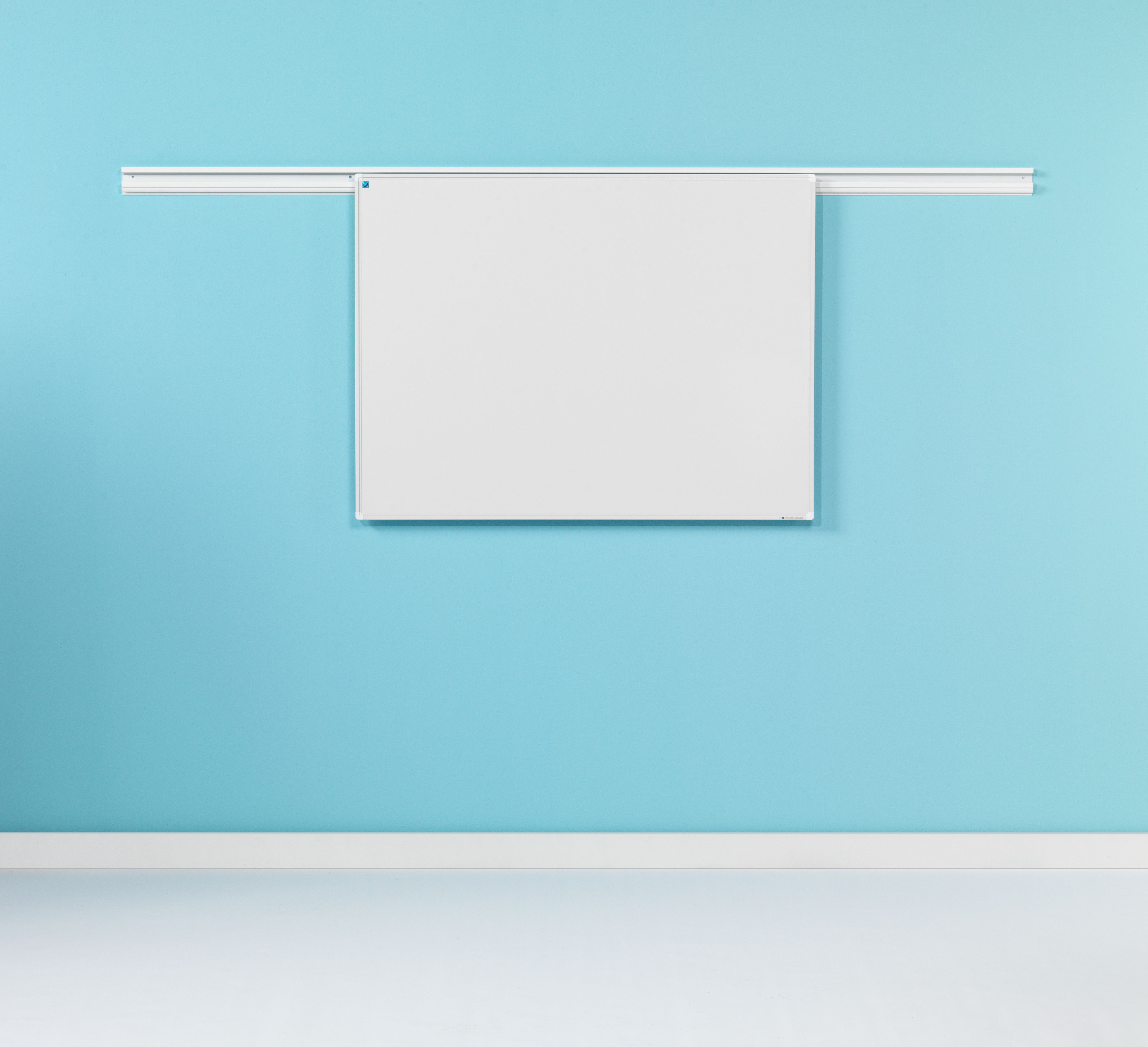 PartnerLine Rail whitebord, wit emaille - 90x180 cm