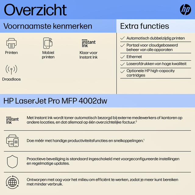 laserprinter, HP LaserJet, MFP, 4000 reeks, inktprinting