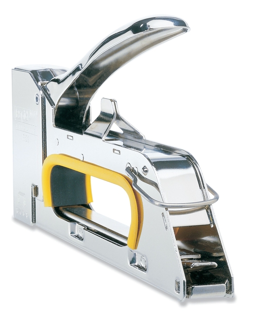 kitchen, stapler, metal, gele handle?, tool