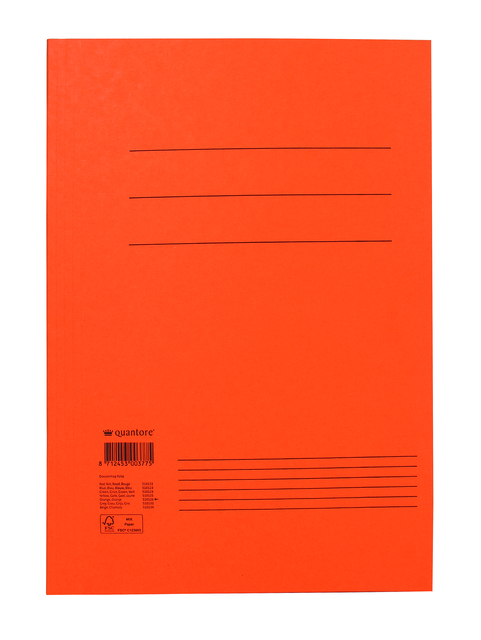 Dossiermap Quantore folio 300gr oranje