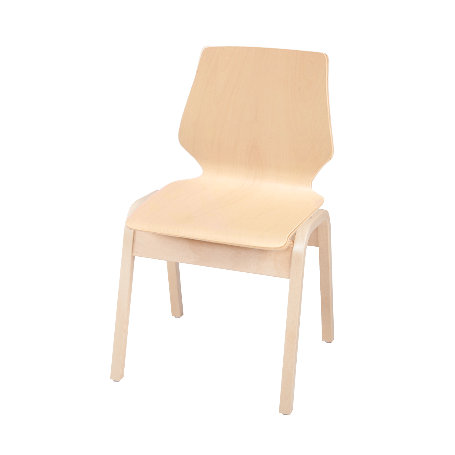 Moritz stapelbare stoel met multiplex frame