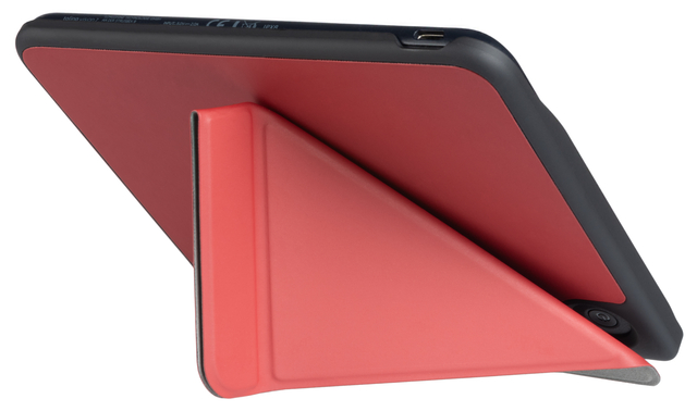 tablet hoes, standaard, polymeer, kleur rood, opvouwbaar voetstuk