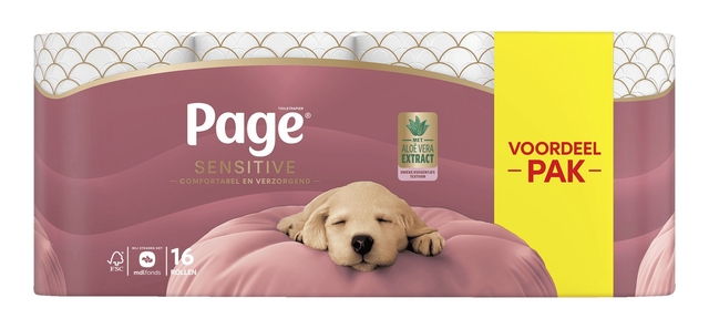 Toiletpapier Page Sensitive Aloë Vera 3-laags wit 140vel