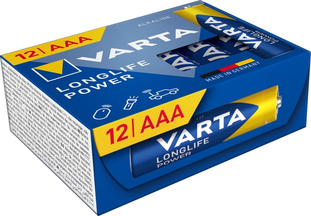 Batterij Varta Longlife Power 12x AAA