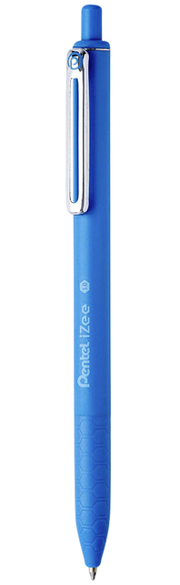 blauwe pen, balpen, afgerolde clip?, klem, plastieken