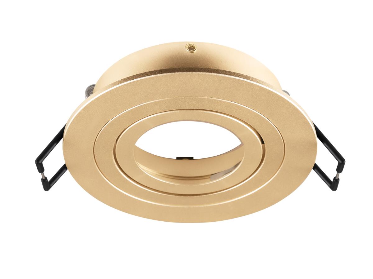 recessed light, downlight, gold finish, circular trim, trimless recessed