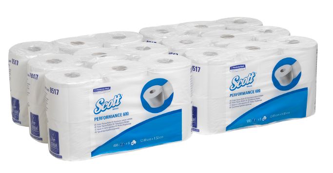 Kimberly Clark SCOTT Toiletpapier 2lgs 600vel ds 6x6rollen