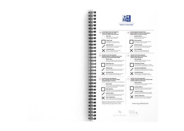 Task Manager Oxford 141x246 mm 115vel blauw