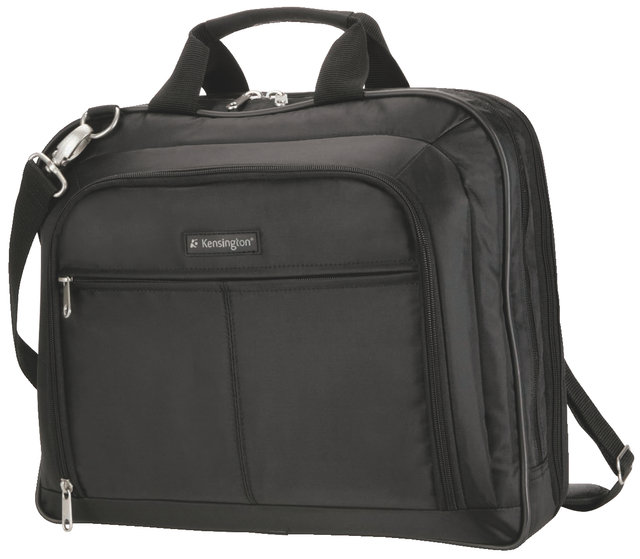 laptoptas, schoudertas, zwart, polyester, vakvakken