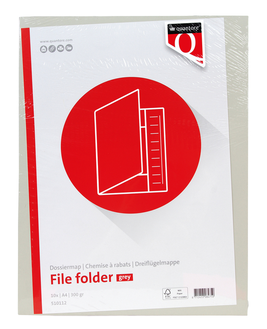 Dossiermap Quantore A4 250gr grijs