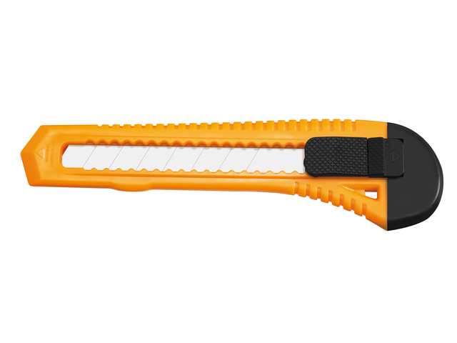 utility knife, box cutter, rotary blade, orange handle,  retractable blade