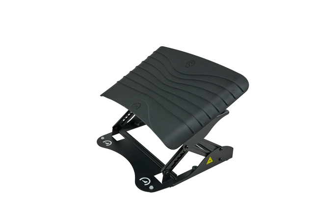 stool, pedestal, adjustable, footrest, black