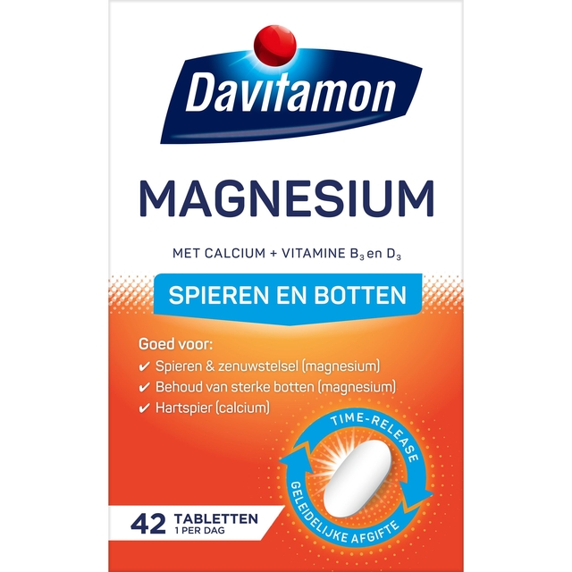magnesium, magnesiumsupplement, calcium, vitamin B3, tabletten