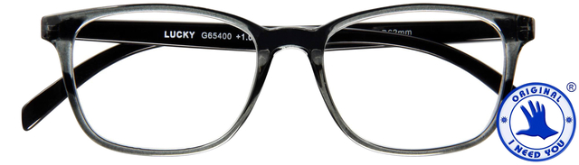 Leesbril I Need You +1.50 dpt Lucky grijs-zwart