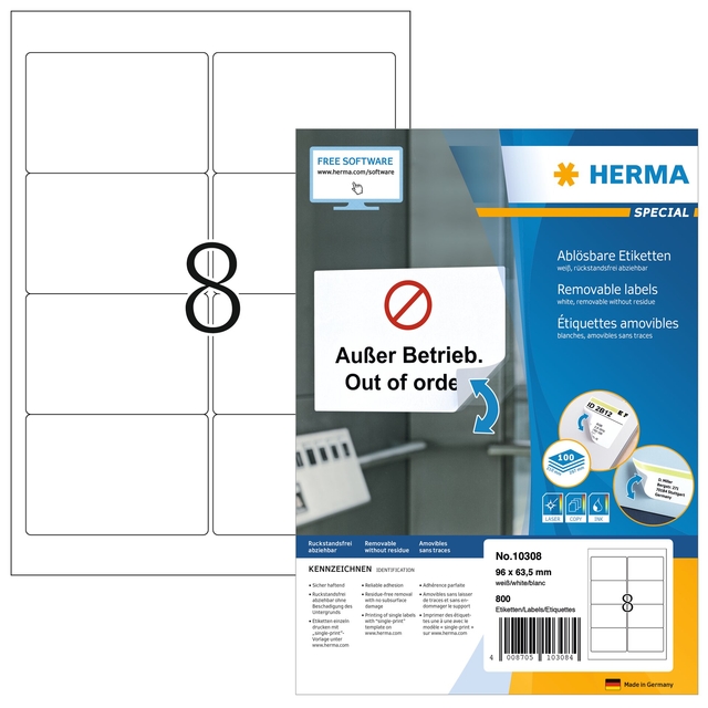 labeling, out of order, removable labels, clear labels, tag labels